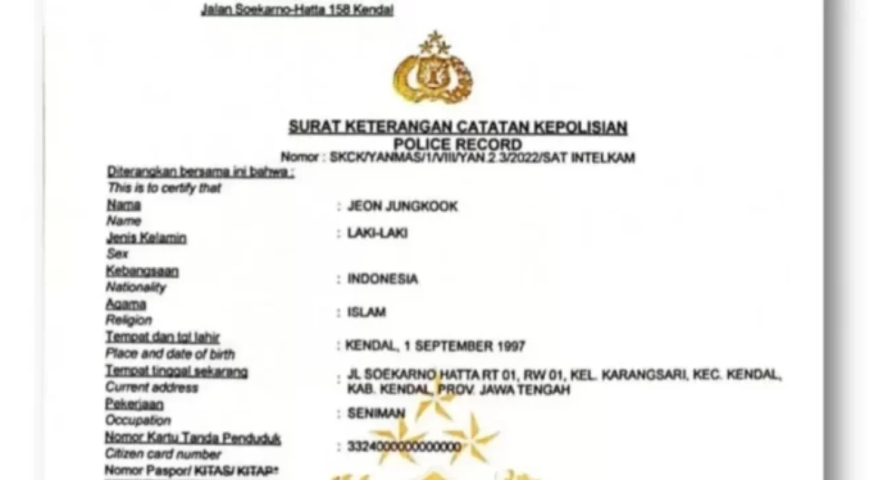 Police Clearance Certificate in Indonesia